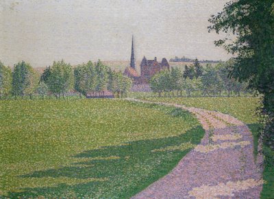 Kostel Eragny, 1886 od Lucien Pissarro