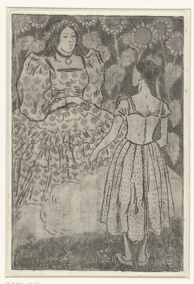 Víla se zjevuje Popelce od Lucien Pissarro