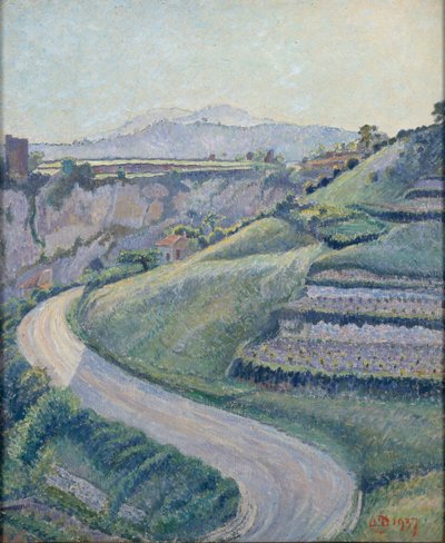 Nová cesta, Cotignac, 1937 od Lucien Pissarro