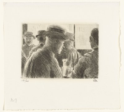 Muži v kavárně od Lucien Pissarro