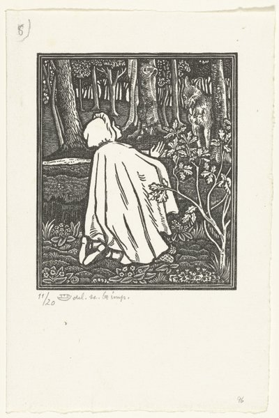 Roodkapje Červená Karkulka od Lucien Pissarro