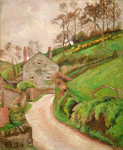 Hájovna, nebo Zahrádkářova chaloupka od Lucien Pissarro