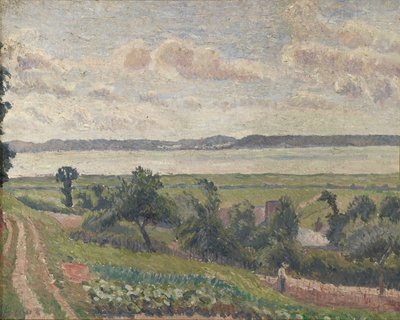 Pohled přes ústí řeky, Harfleur, 1903 od Lucien Pissarro