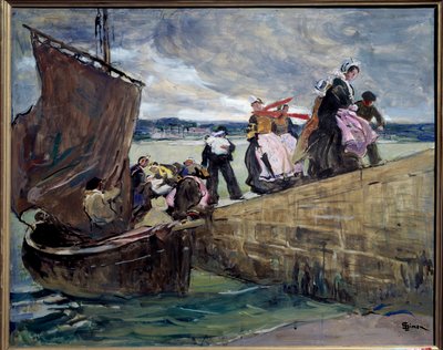 Pašerák v Sainte Marine v Bretani Obraz Luciena Simona (1861-1945) 1907 Rennes, Musee des Beaux Arts od Lucien Simon