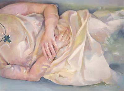 Zkřížené ruce, 2004 (olej na desce) od Lucinda Arundell