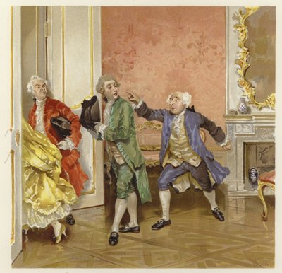 Ilustrace pro The School for Scandal (chromolitho) od Lucius Rossi