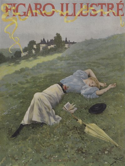 Printemps (jaro). Obálka Le Figaro Illustre, květen 1896 od Lucius Rossi