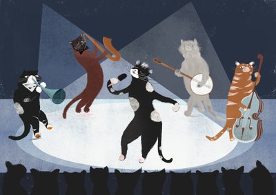 Jazz Cats, 2015 (digitální) od Lucy Banaji