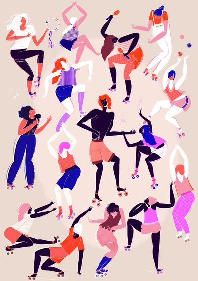 Roller Disco, 2015 (digitální) od Lucy Banaji