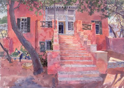 Dům v Potisma, 2000 (akvarel na papíře) od Lucy Willis