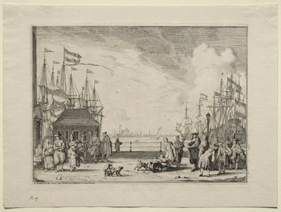 Přístav v Amsterdamu od Ludolf Backhuysen