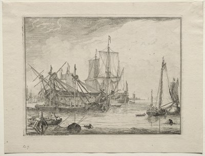 Lodě v opravě, 1701. od Ludolf Backhuysen