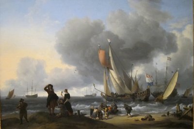 Nizozemci nastupují na jachtu od Ludolf Bakhuizen