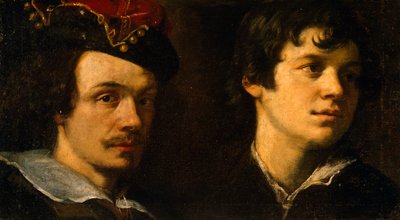 Dvě hlavy, od Ludovica Cardiho známého jako il Cigoli (1559-1613), obraz. od Ludovico Cardi