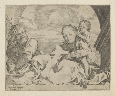 Svatá rodina pod obloukem od Ludovico Carracci