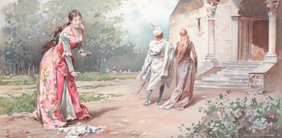 Ilustrace k Shakespearově Othello (chromolitho) od Ludovico Marchetti