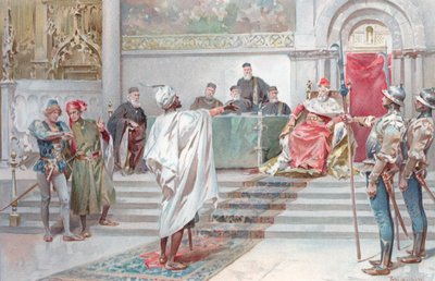 Ilustrace k Shakespearově Othello (chromolitho) od Ludovico Marchetti