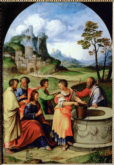 Kristus a Samaritánka od Ludovico Mazzolino