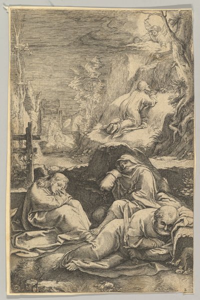 Agónie v zahradě, z Umučení Krista, ca. 1623. od Ludovicus Siceram