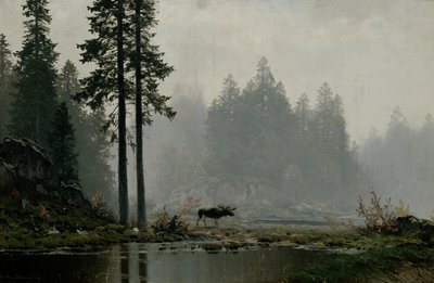 Podzimní mlha (olej na plátně) od Ludvig Skramstad