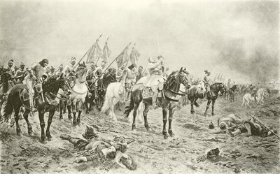 Gustavus Adolphus před bitvou u Lutzen (hlubotisk) od Ludwig Braun