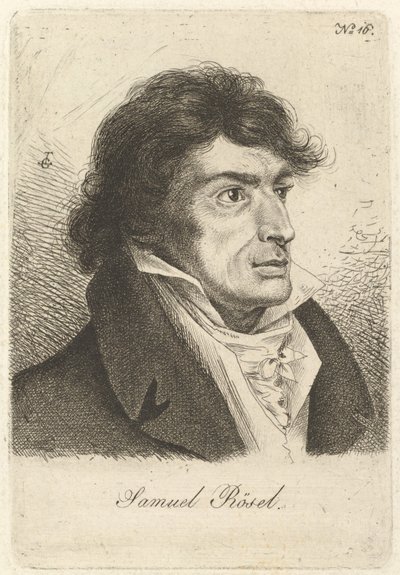 Portrét Johanna Gottlieba Samuela Rösela. od Ludwig Emil Grimm