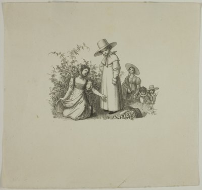 Rodina s piknikovými košíky od Ludwig Ferdinand Schnorr von Carolsfeld