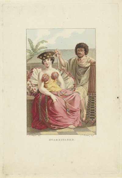 Obyvatelé ostrova Otaheite (Tahiti) Otaheitanen (název na objektu) od Ludwig Gottlieb Portman