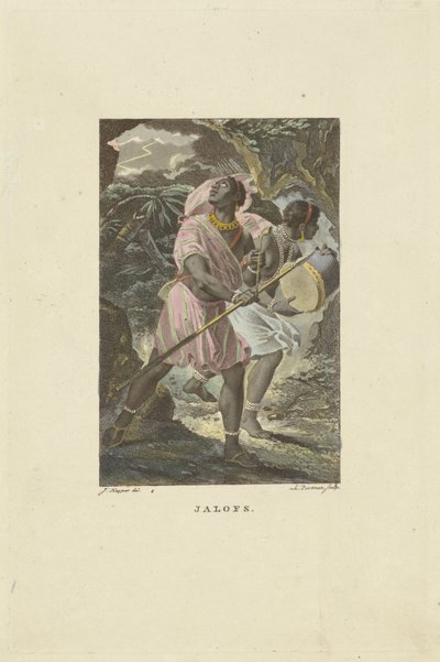Obyvatelé západní Afriky Jalofs (titul na objektu) od Ludwig Gottlieb Portman