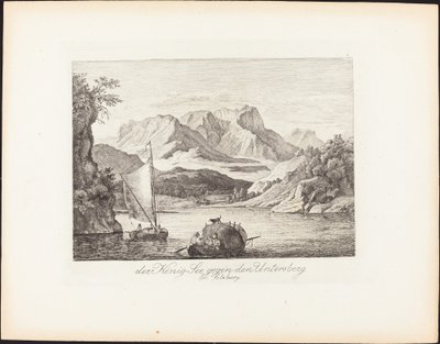 König-See směrem na Untersberg u Salzburgu od Ludwig Richter