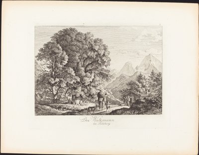 Watzmann u Salzburgu od Ludwig Richter