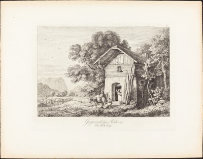 Region poblíž Aichen u Salzburgu od Ludwig Richter