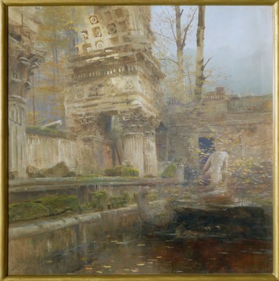 Římská zřícenina v parku zámku Schoenbrunn, Vídeň od Ludwig Roesch