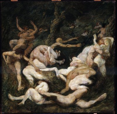 Únosy žen. Obraz Ludwiga von Hofmanna (1861-1945). Olej na plátně. Slunce: 70,8 x 72 cm. Puškin, Moskva Únos žen od Ludwig von Hofmann