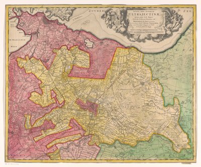 Kaart van z provincie Utrecht Nová mapa provincie Ultrajetine ... (název na objektu) od Luggert van Anse