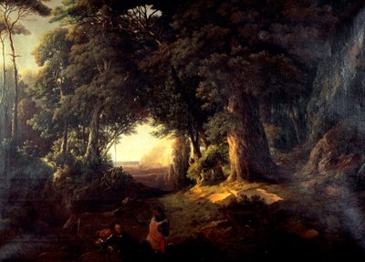 Clorindan kaste, Luigi Ashton (1824-1884), öljy kankaalle, 87x120 cm od Luigi Ashton