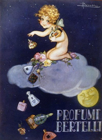 Reklama na vůně Bertelli. Ilustrace Brisi (Busi). od Luigi Busi