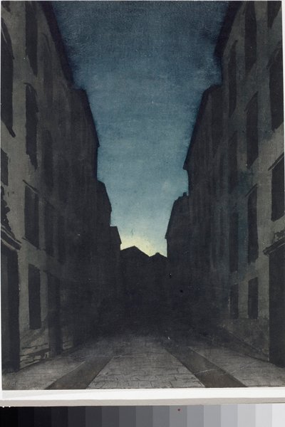 A Road Perspective (Akvarel, cca 1825) od Luigi Garibbo