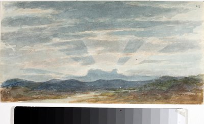 Krajina, světelné efekty (Akvarel, před 1825) od Luigi Garibbo