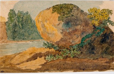 Krajina Torrentu (Watercolor, cca 1825) od Luigi Garibbo