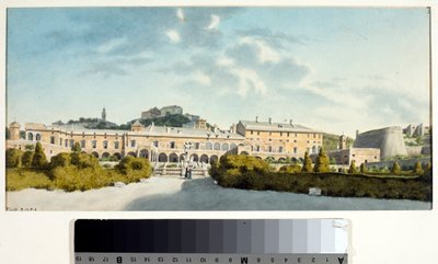 Palác Doria ve Fassolo, Itálie (Akvarel, cca 1825) od Luigi Garibbo
