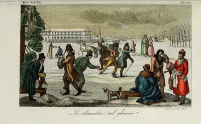 Kluziště. Ilustrace ze starověkých a moderních zvyků nebo vládní historie Giulio Ferrario, 1831 od Luigi Giarrè