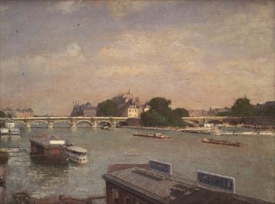 Ile de la Cite, Paříž od Luigi Loir