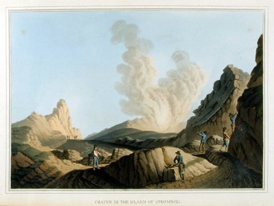 Cratere du Stromboli - v „“ Pohledy na Osmanské nadvlády, v Evropě, v Asii a na některých středomořských ostrovech“ od Luigi Mayera, Londýn od Luigi Mayer