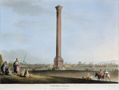 Egypt, Alexandrie, Pompeiův sloup od Luigiho Mayera od Luigi Mayer