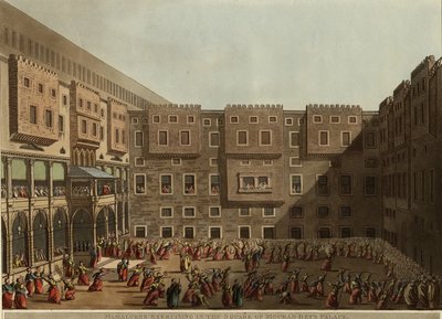 Mamlukové cvičící na náměstí paláce Murad Beys, 1802 od Luigi Mayer
