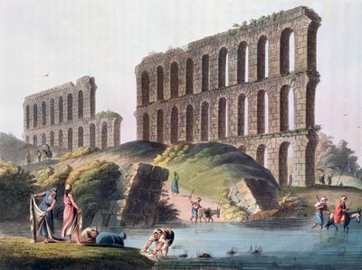 „Ruiny velkého akvaduktu starověkého Kartága“, Tunisko, 1803 od Luigi Mayer