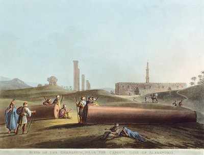 Ruiny tělocvičny poblíž Canopic Gate v Alexandrii od Luigi Mayer