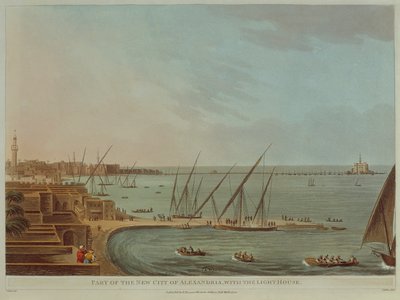 Pohled na Alexandrii s majákem, Z pohledů na Egypt od Luigiho Mayera od Luigi Mayer