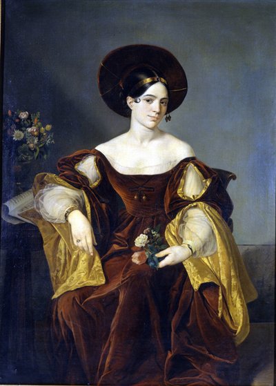 Maria de la Felicidad Malibran (1808 - 1836) Obraz Luigiho Pedrazziho. Muzeum La Scala v Miláně od Luigi Pedrazzi
